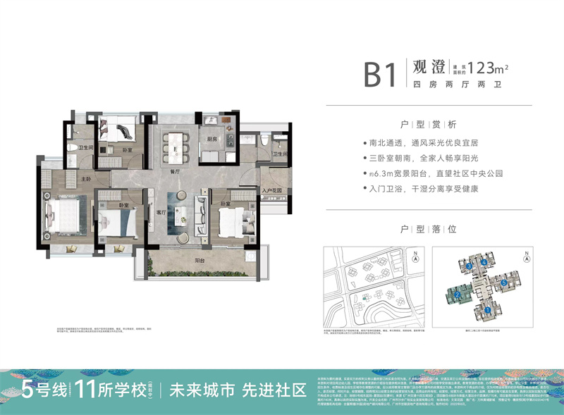 万科黄埔新城4室2厅2卫